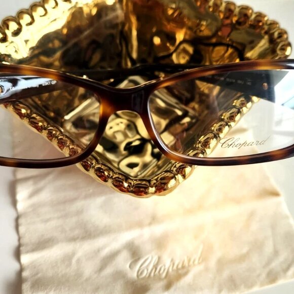 ✨NEW Designer CHOPARD Monture Eyeglasses 23K Gold VCH 048 Sz 55[ ]14 Limited Edt - Picture 5 of 8